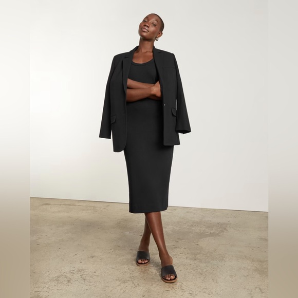 🖤EVERLANE RIBBED TANK DRESS IN BLACK XS M - Picture 6 of 9